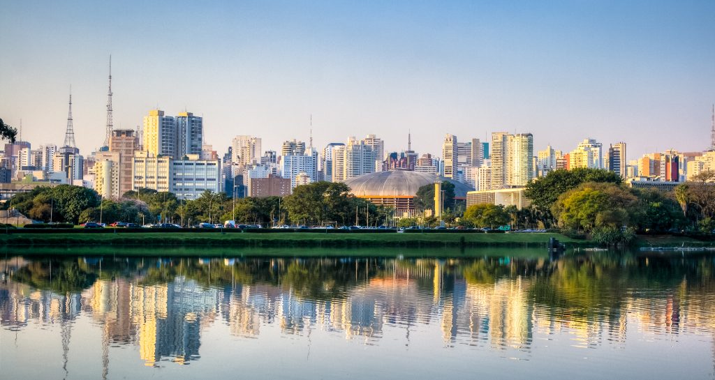 Skyline de São Paulo do Parque Ibirapuera - São Paulo | Crédito: Shutterstock.com/Thiago Leite