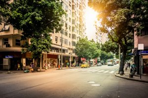 Rua Nossa Senhora de Copacabana Rio de Janeiro shutterstock 401011420